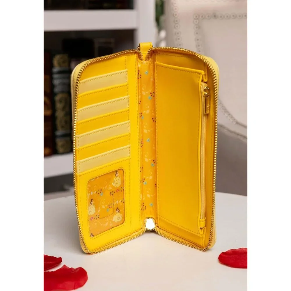 Disney Princess Belle Lenticular Leather Wristlet Wallet for Teens Adults
